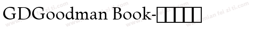GDGoodman Book字体转换